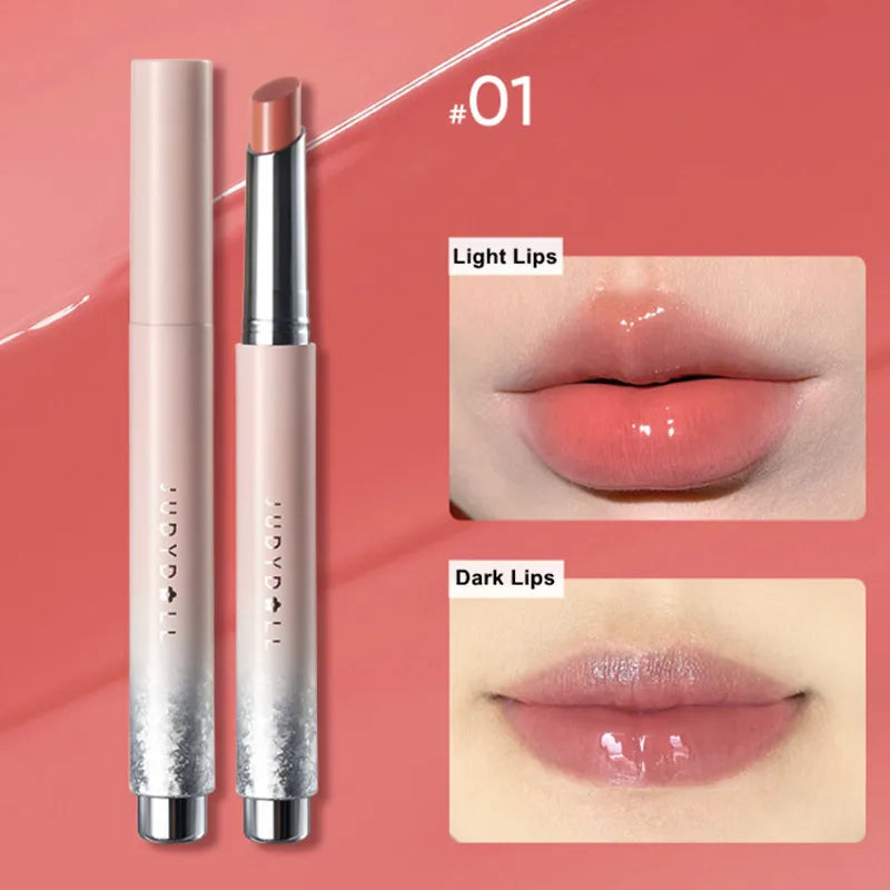 Judydoll Solid Lip Gloss Lip Stain Water Light Shimmer Lipstick Lip Balm Lip Glaze Moisturizing Non Sticky Cup Plump Lips - Seprincess