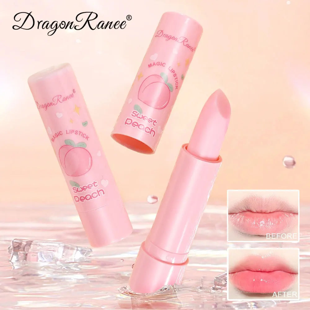 1PC Color Changing Lip Balm Temperature Change Tinted Lipstick Peach Moisturizing Lasting Waterproof Makeup Lip Care Cosmetics - Seprincess