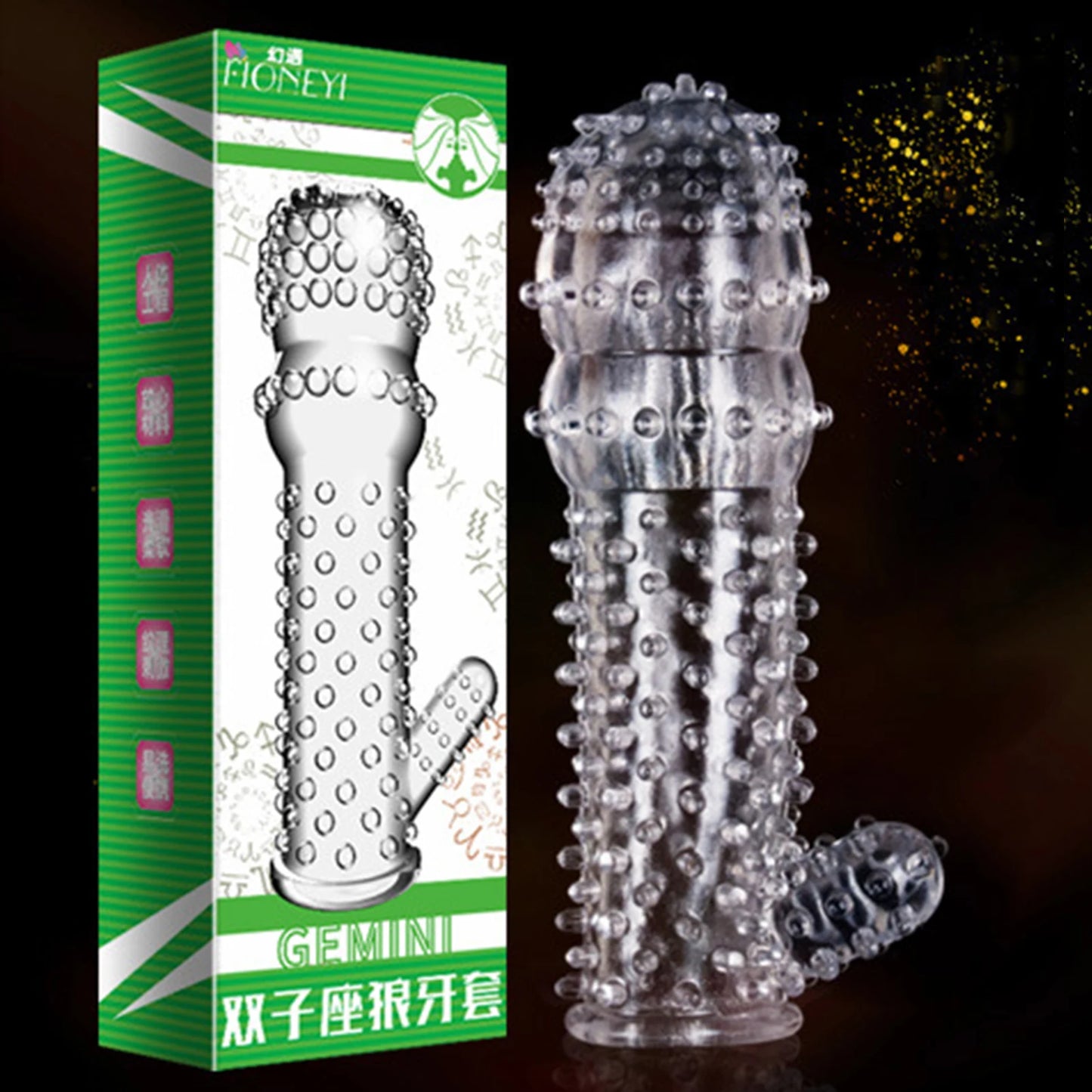 Larger Spikes Condoms For Man Pleasure Sex Toys Female G spot Vaginal Stimulation Condom Ribbed Penis Sleeve Adult Supplies - Seprincess