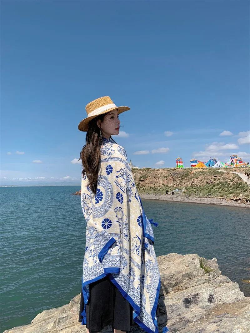 17 Styles 90x180cm Travel Beach Sunscreen Scarve Bikini Large Shawl Sarong Wrap Scarf Women Brazilian Swimsuit Bathing Cover-ups