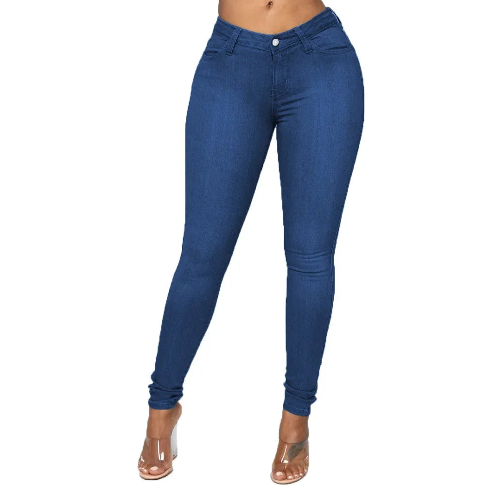 Sexy Women's Jeans Pencil Denim Trousers Butt Lifting Style