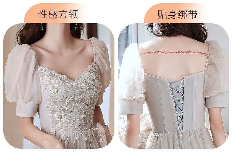 2024 Summer Light Gauze Bridesmaid Dress Women Sexy Wedding Party Gown Elegant Novelty Cheongsam Temperament Gentle Qipao - Seprincess