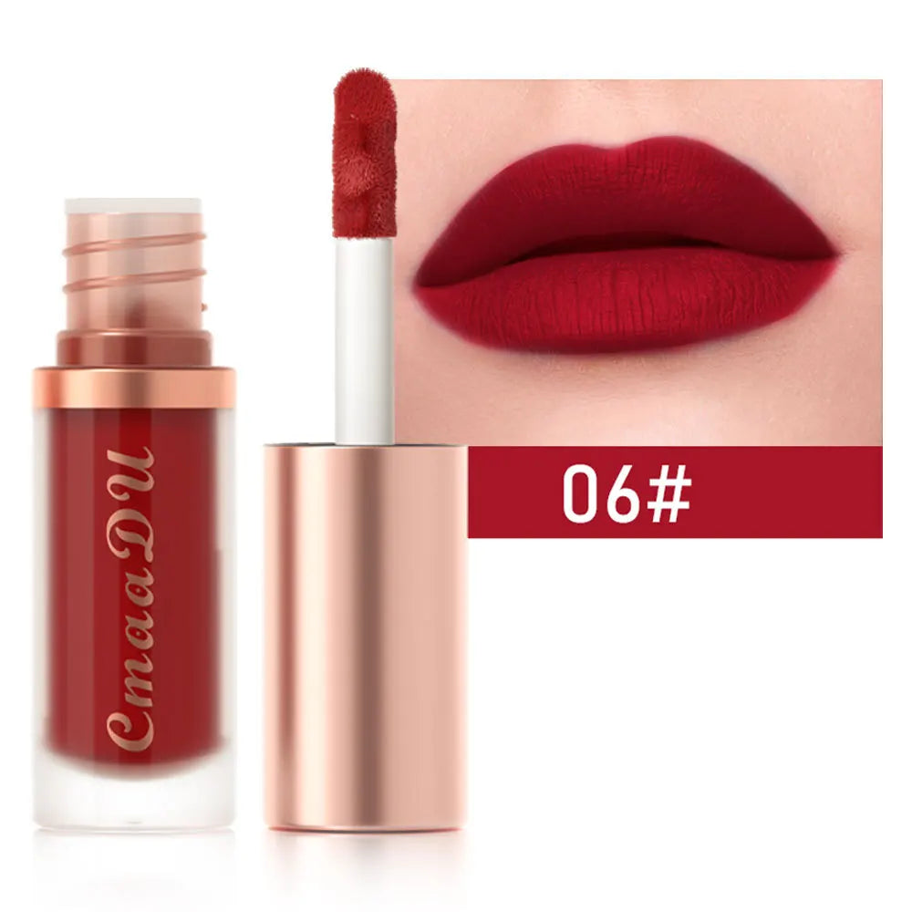 CmaaDu Velvet Matte Liquid Lipstick Waterproof Long Lasting Nonstick Cup Mate Nude Red Lip Stick Lint Tube Makeup Cosmetics Lips - Seprincess