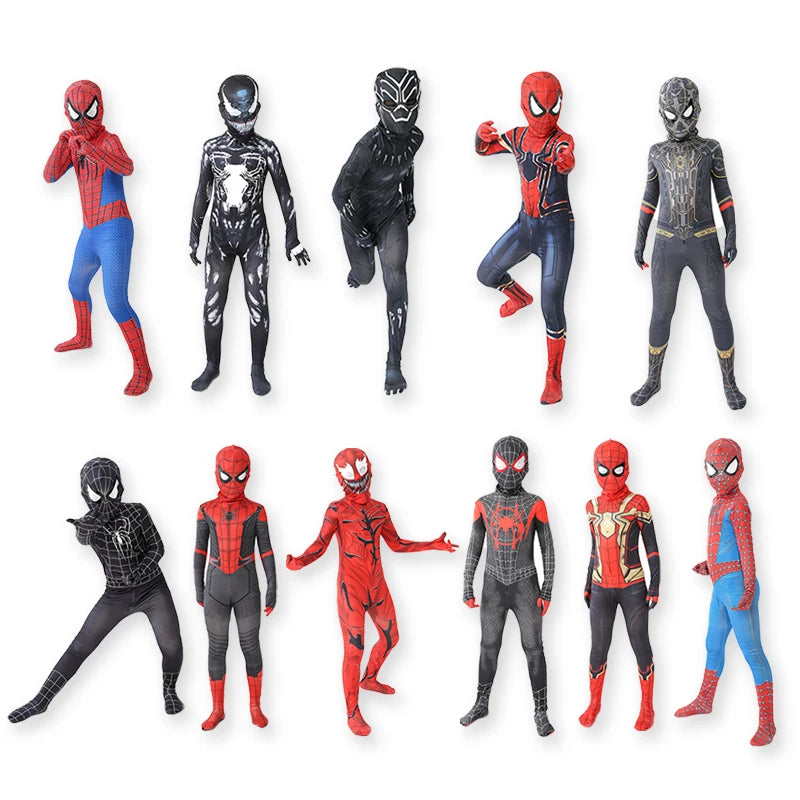 New Miles Morales Far From Home Cosplay Costume Zentai Spiderman Costume Superhero Bodysuit Spandex Suit for Kids Custom Made - Seprincess