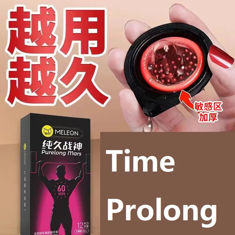 Ultrathin Granular Condoms Time-Lapse Time Prolong Sex Toys 12PCS Delay Ejaculate for Adult Long Time Sex Life Superthin Sexshop - Seprincess