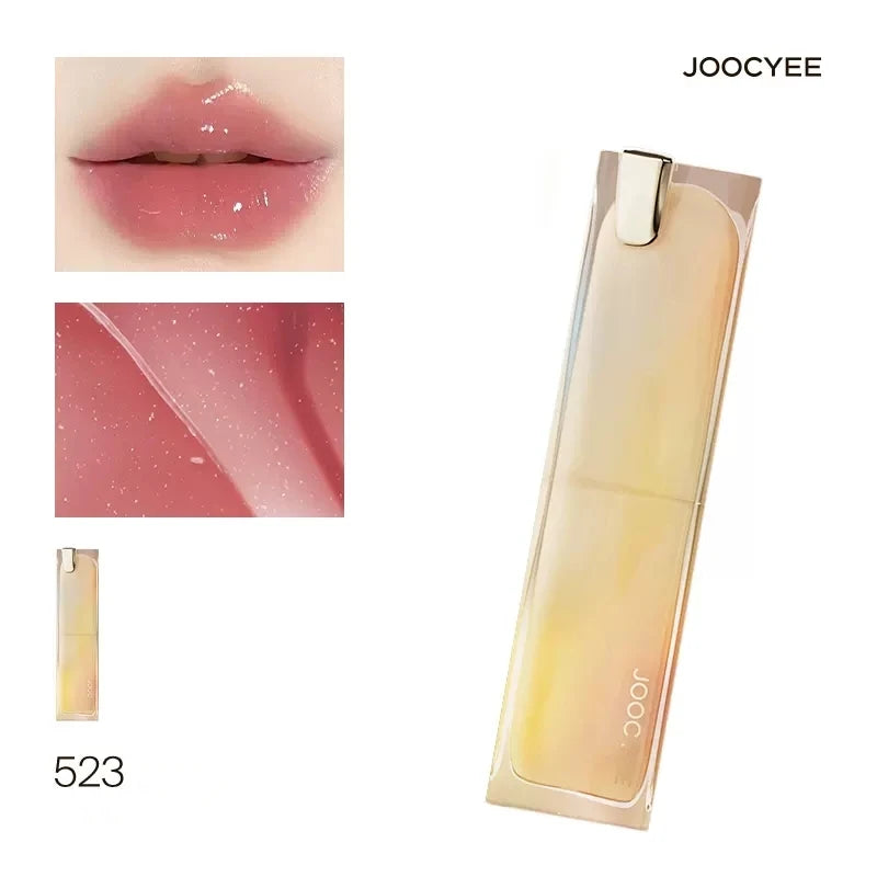 Joocyee Glazed Rouge Upgrade Crystal Frozen Film Version Moisturize Glass Lipstick Lip Makeup Smoky Longlasting Lipstick