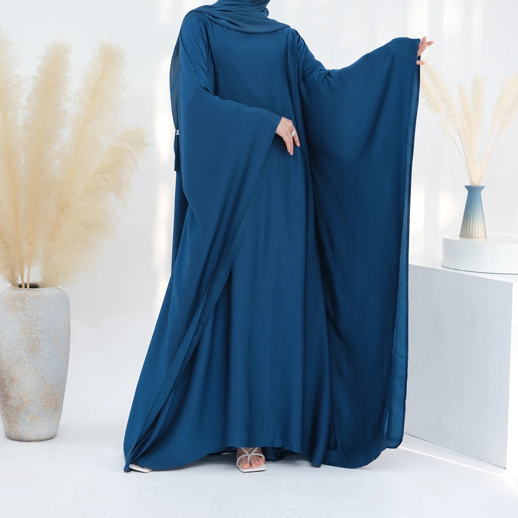 Jazz Crepe Butterfly Closed Abaya Dubai Luxury Ramadan Dress Islamic Clothing Dresses Wholesale Abayas for Muslim Women Clothes - Seprincess