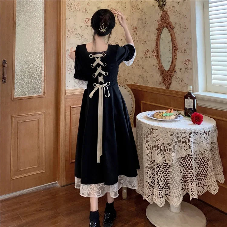 Black Haut De Gamme Designer Autumn Dress Niche Long Luxury French Style Women's Fashion Gown High End Feel Dress - Seprincess