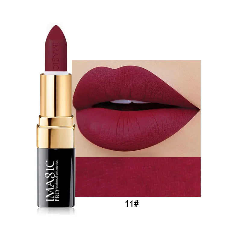 IMAGIC Lipstick Moisturizer Lips Smooth Lip Stick Long Lasting Charming Lip Lipstick Cosmetic Beauty Makeup 12 Colors