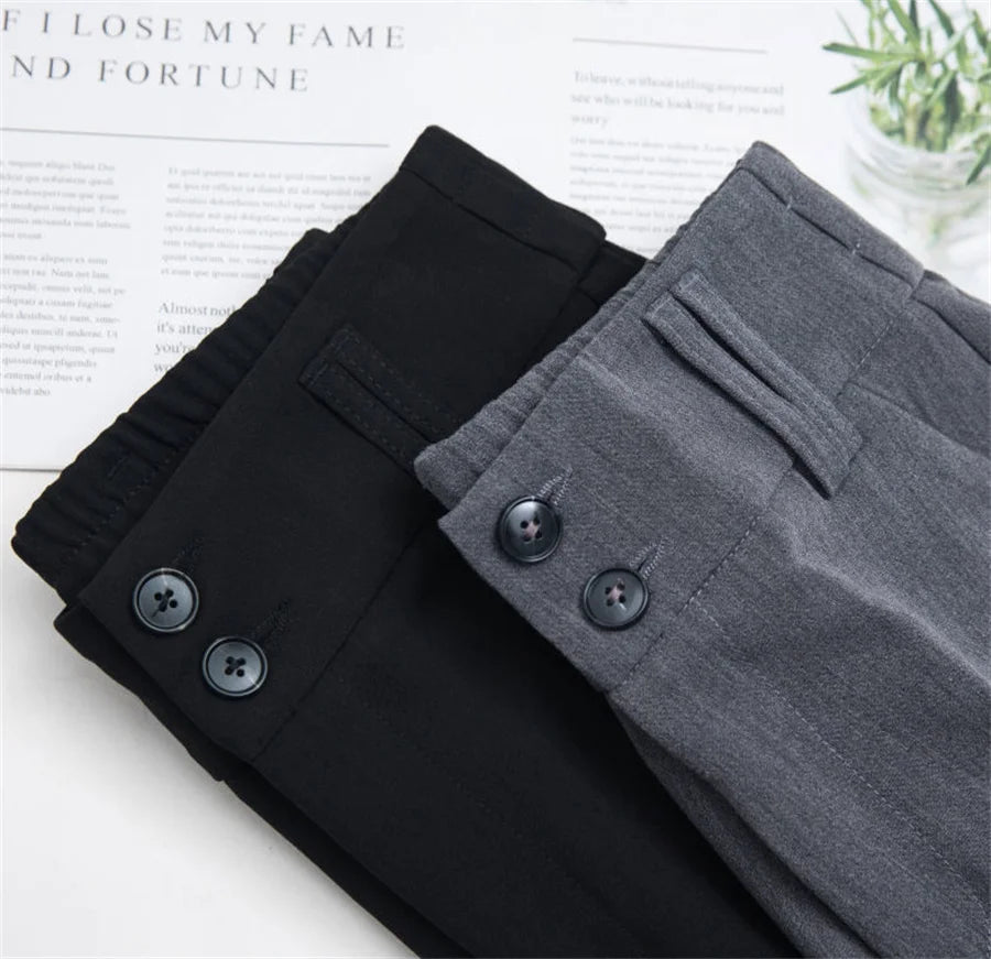 High Waist Ol Flare Suits Pants Korea Casual Strecth Office Ankle-length Pantalones Slim Women Elegant Broek Boot Cut Spodnie