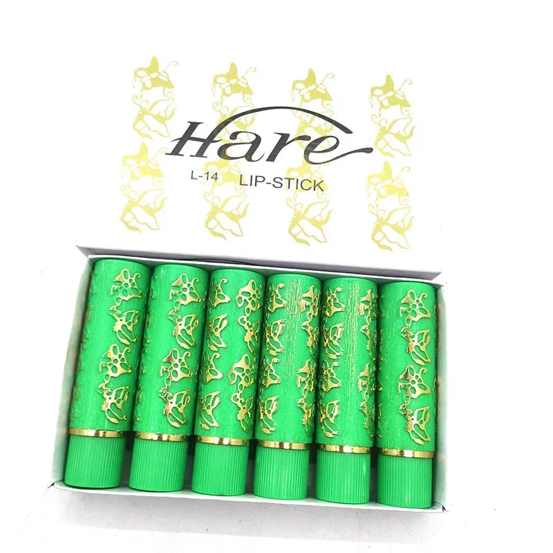 6PCS/Box Lipstick Dark Green Magic Lipgloss Lipstick Long Lasting Waterproof Butterfly Lip Tint Cosmetics Makeup Maquiagem - Seprincess