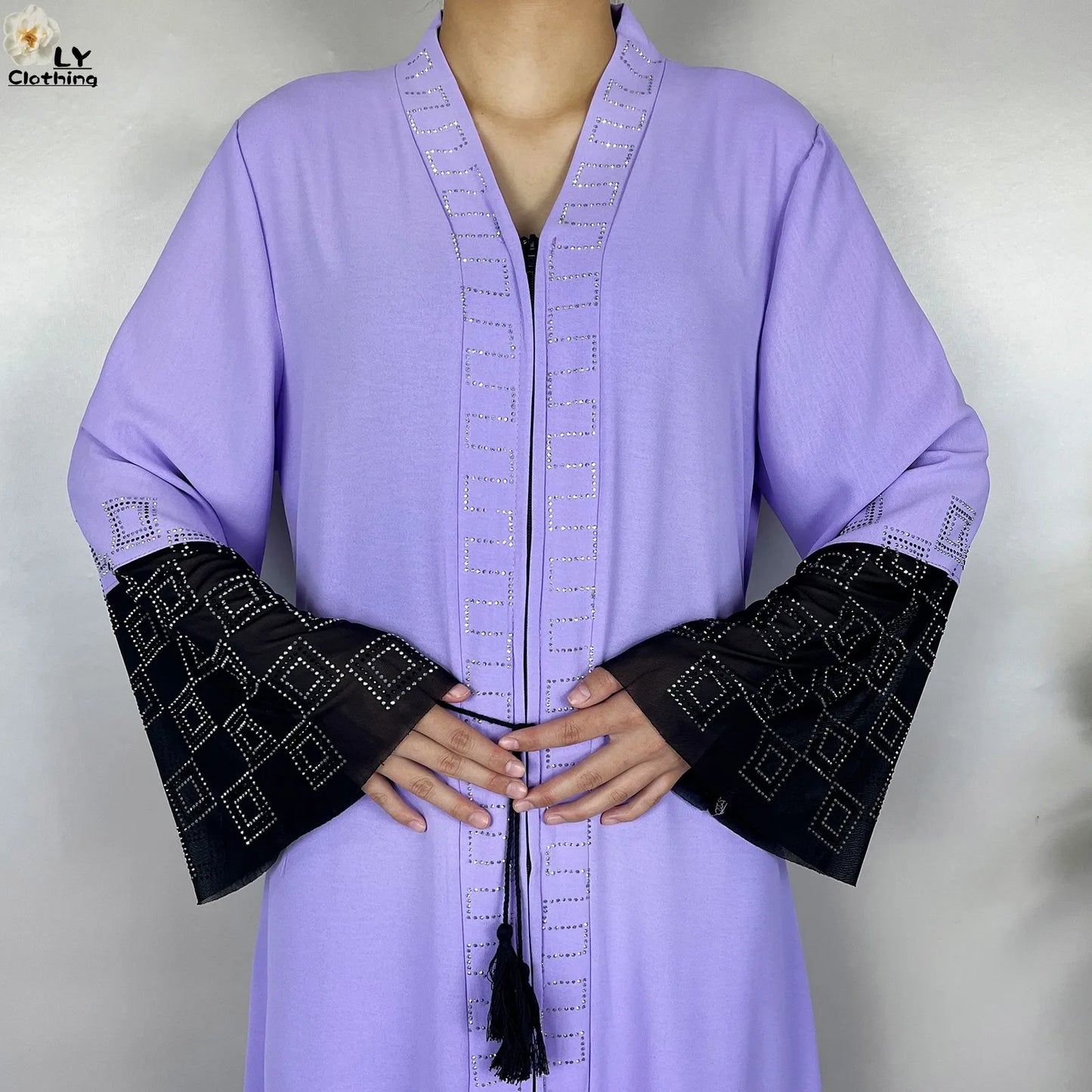 2024 For Women Elegant Dresses Dubai Party Outfits Long Sleeved Chiffon Dashiki Muslim Women Robe Open African Abaya Clothing