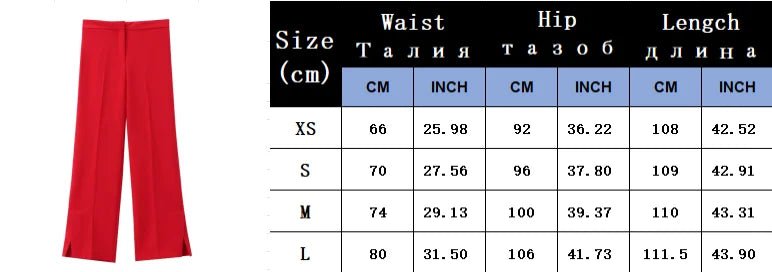 TRAF Split Leg Straight Pants Sets For Women 2 Pieces 2024 New Button Embellished Top Women Suit Two Piece Set Women Outfit - Seprincess