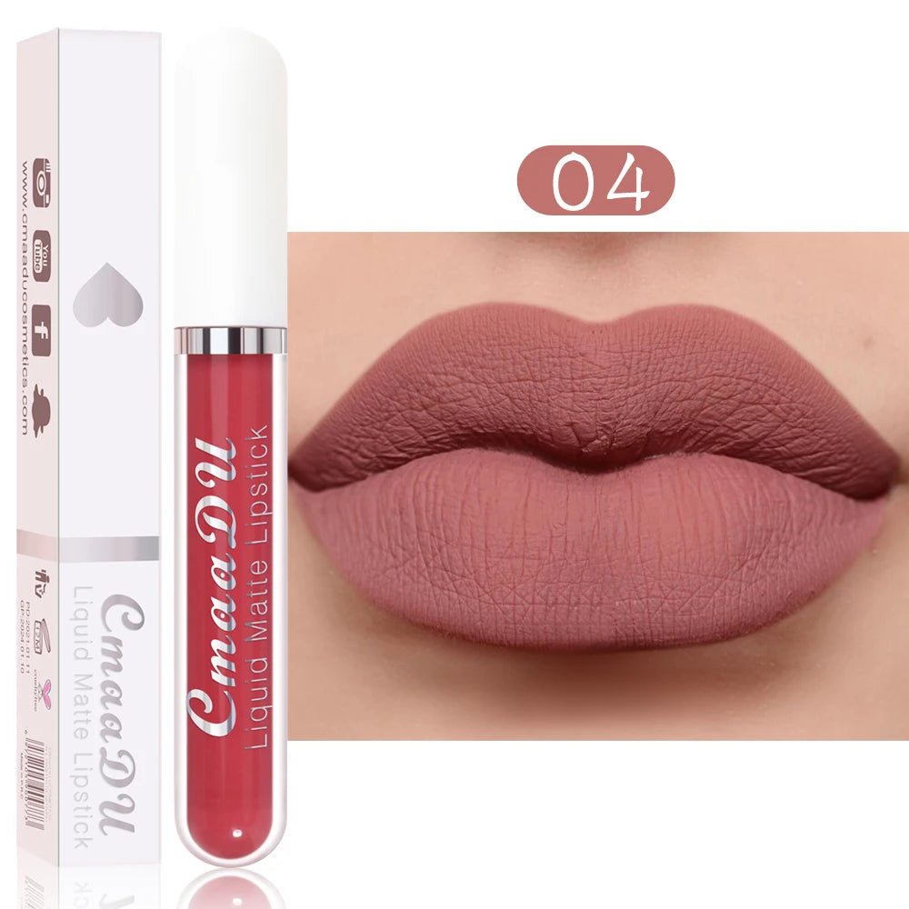 CmaaDu 18 Matte Mist Lip Glaze Long-lasting waterproof Moisturizing Lip Gloss Natural Healthy Lipstick - Seprincess