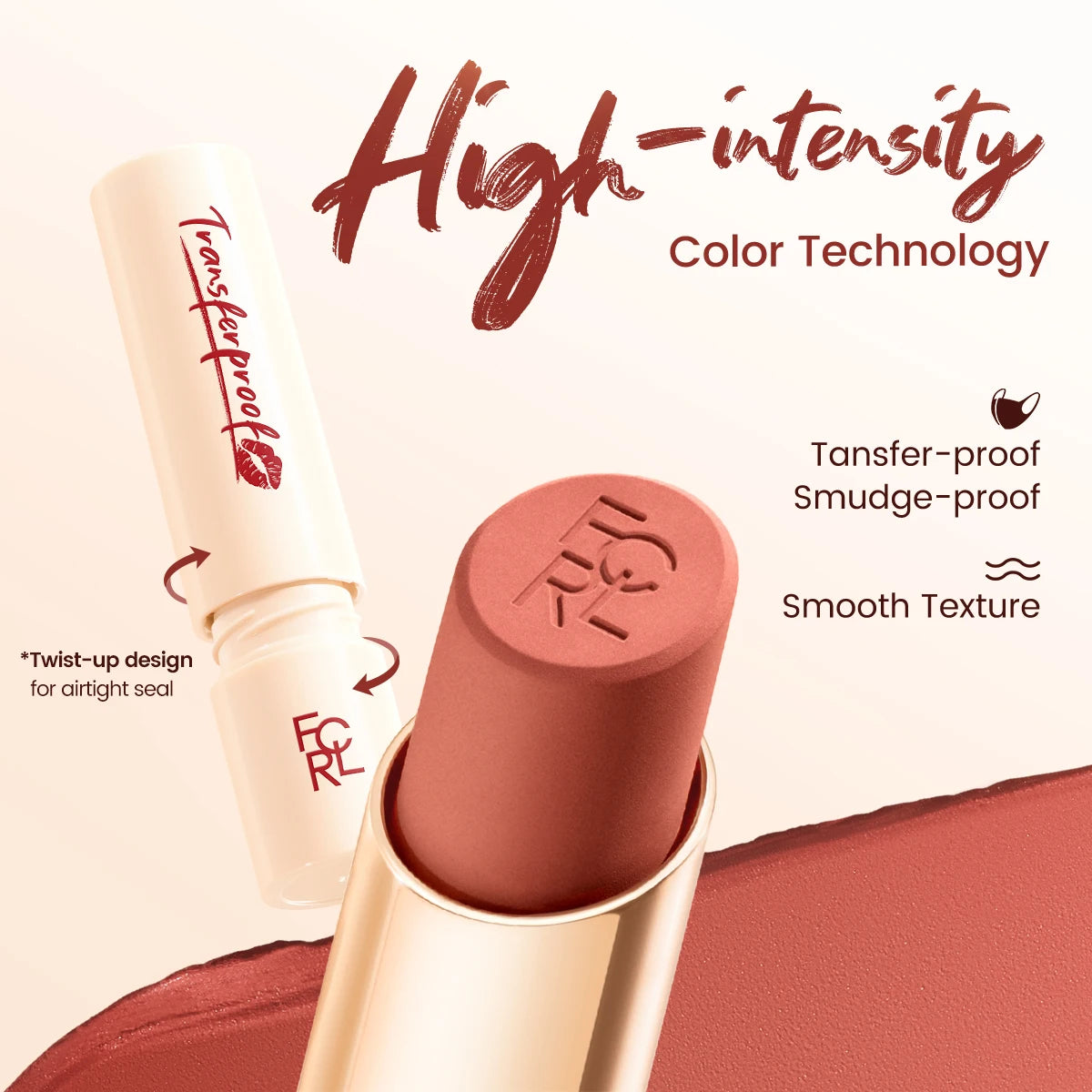 FOCALLURE Lightweight Matte Lipstick Waterproof Transferproof Lip Balm High Pigmented Moisturizing Lip Tints Makeup Cosmetics - Seprincess