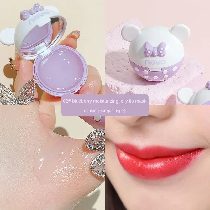 NOVO Cute Lip Balm Hydrating Moisturizing Lipstick Long-lasting Natural Plant Anti-Cracking Lip Care Petroleum Jelly Lip Gloss - Seprincess