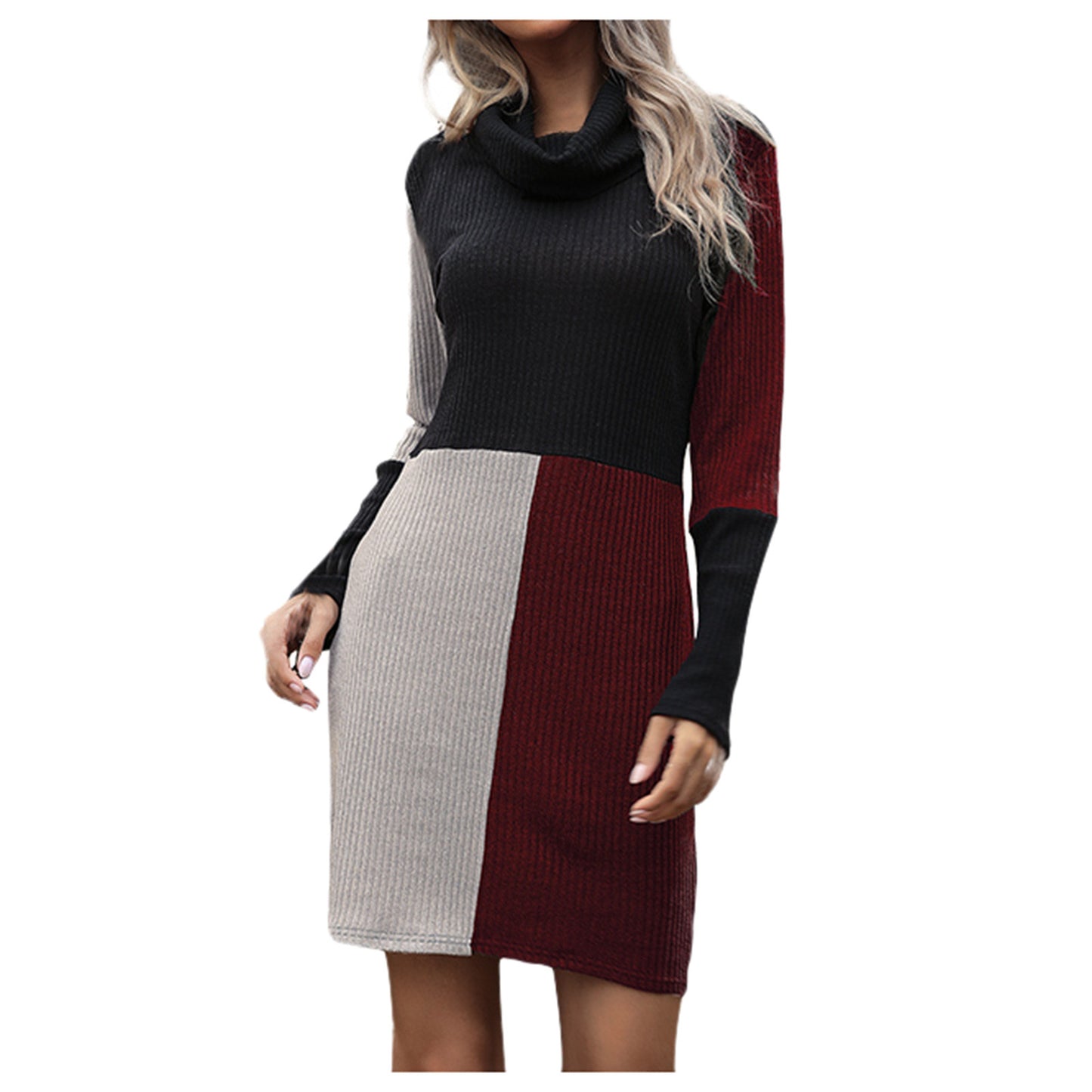 Casual Sweater Sleeve Loose Collar Long Knitted Pullover Womens High Women'S Dress Rayon Dresses For Women Vestido Femininos - Seprincess