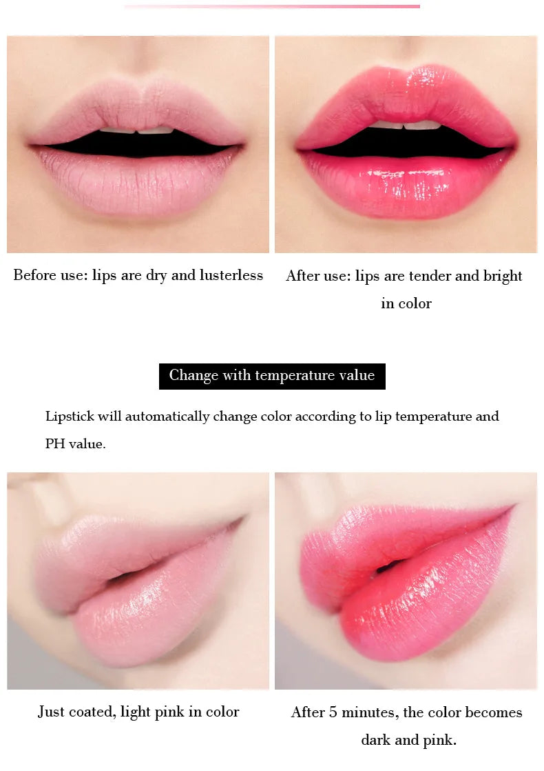 Aloe Vera Color Changing Lipsticks Waterproof Moisturizing Natural Lip Balm Long Lasting Nonstick Cup Makeup Lipstick Cosmetic - Seprincess