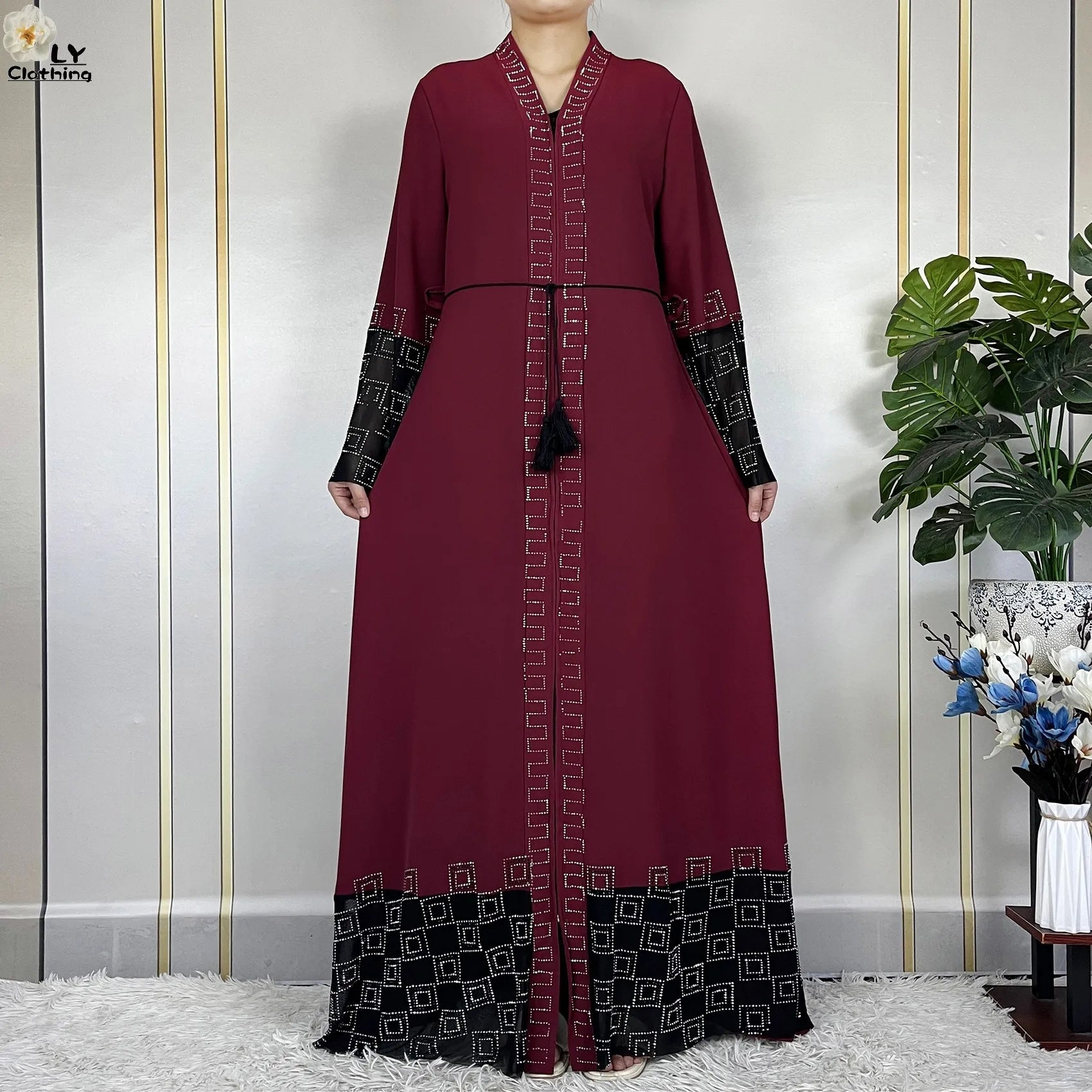 2024 For Women Elegant Dresses Dubai Party Outfits Long Sleeved Chiffon Dashiki Muslim Women Robe Open African Abaya Clothing - Seprincess