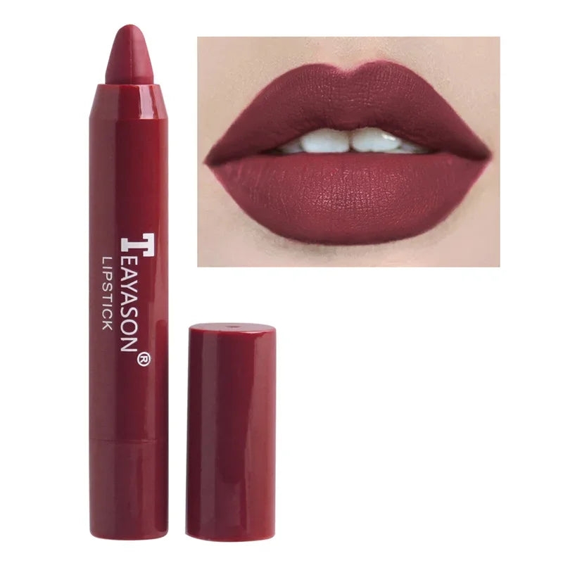 12 Colors Matte Lipsticks Waterproof Matte Lipstick Lip Sticks Cosmetic Easy To Wear Matte Batom Makeup Lipstick Sexy Gift - Seprincess