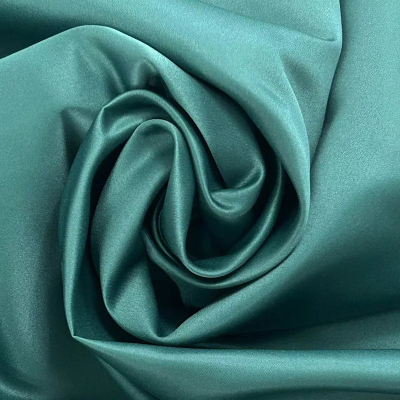 Wedding fabric 395 wedding satin shimmer thick satin haute couture dress solid color DIY fabric white - Seprincess