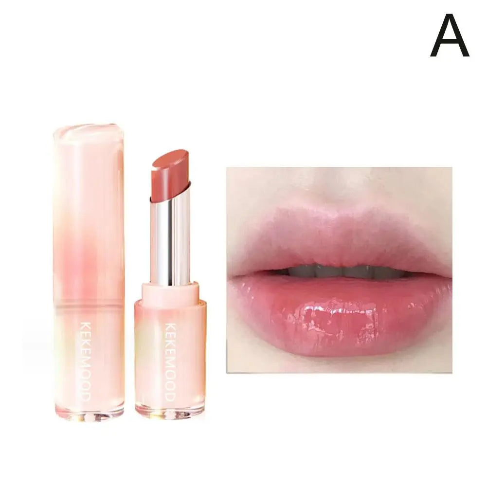 Jelly Lipstick For Kekemood Moisturizing Mirror Water Light Solid Lip Gloss Glass Tea Red Brown Lip Glaze Tint Makeup Cosme Q6S3 - Seprincess