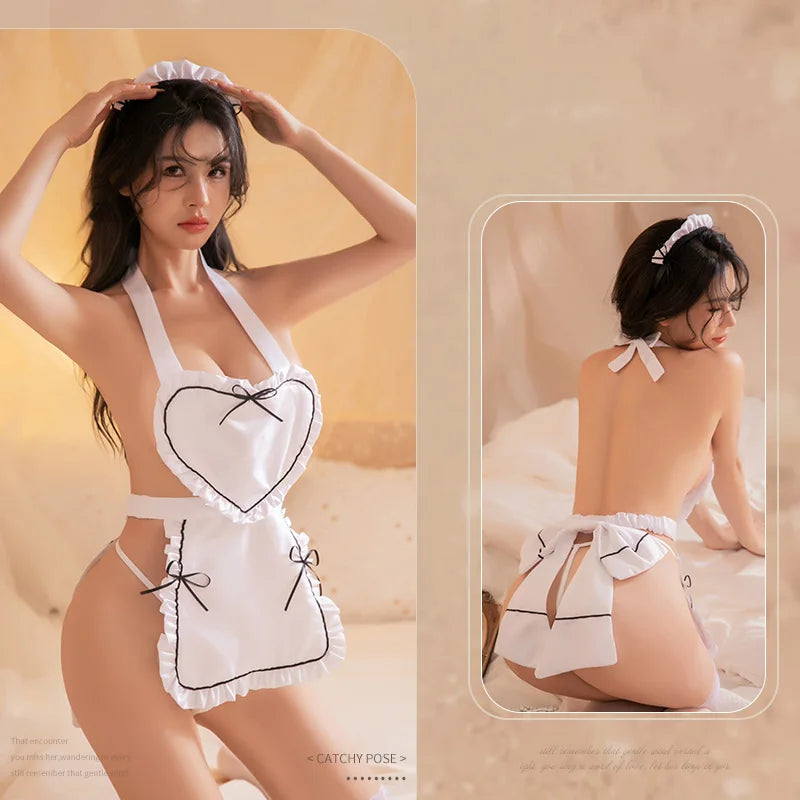 Erotic lingerie Love maid chef apron lace uniform tempting adult sexy sets sexy sets women's sexy underwear Plus size sets xxx - Seprincess