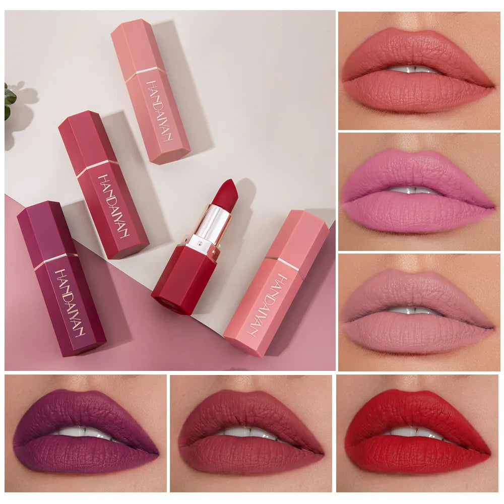 Nude Matte Lipstick Velvet Lipsticks Waterproof Long Lasting Non-stick Cup Lip Stick Not Fading Sexy Red Pink Makeup Cosmetics - Seprincess