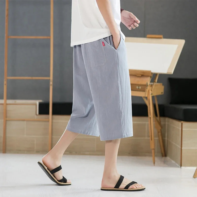 Men's Pants Summer Capris Loose Fitting Version Fashionable Comfortable  Shorts for Men