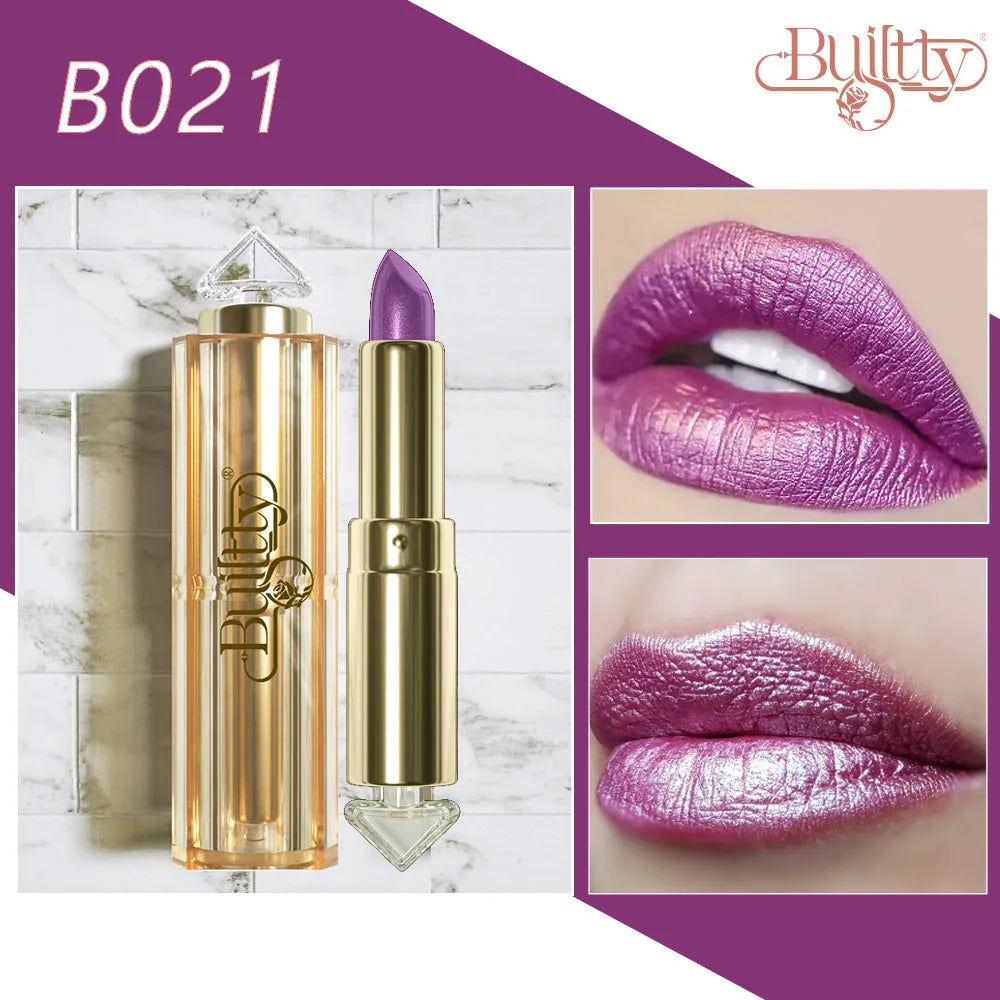 12 Colors Korea Matte Glitter Lipstick Pink Nude Matte Gliter Waterproof Kissproof Glitter Flip Lipstick Orange Dropshipping