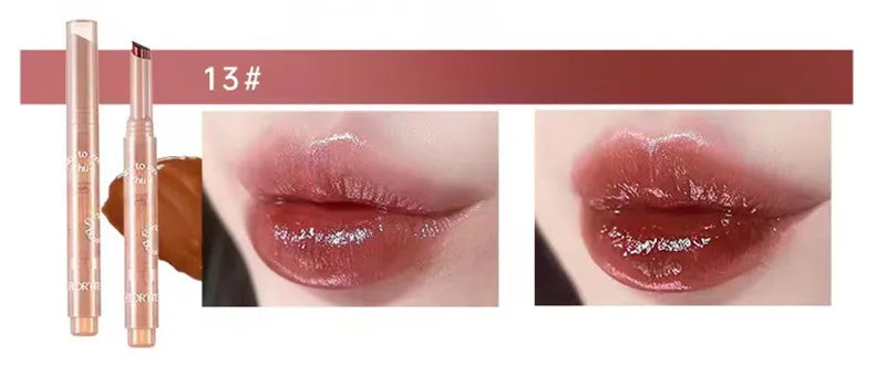 FLORTTE Crystal Lip Balm Jelly Lipstick Moisturizing Mirror Water Light Solid Lip Glaze Red Lip Tint Makeup Cosmetics New - Seprincess