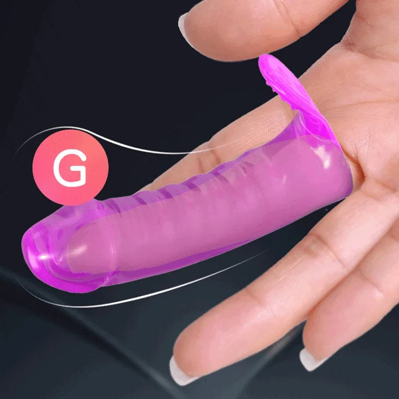 Finger Sleeves G Spot Vagina Stimulator Clit Massager Female Masturbator Condom Sex Toy For Adult Women Lesbian Couples Supplies