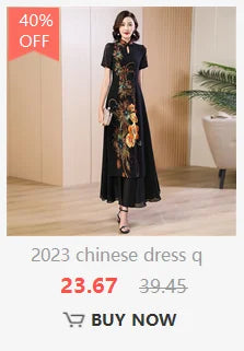 2024 new chinese style women casual daily loose cheongsam dress young lady spring summer fashion cheongsam vestido qipao dress - Seprincess