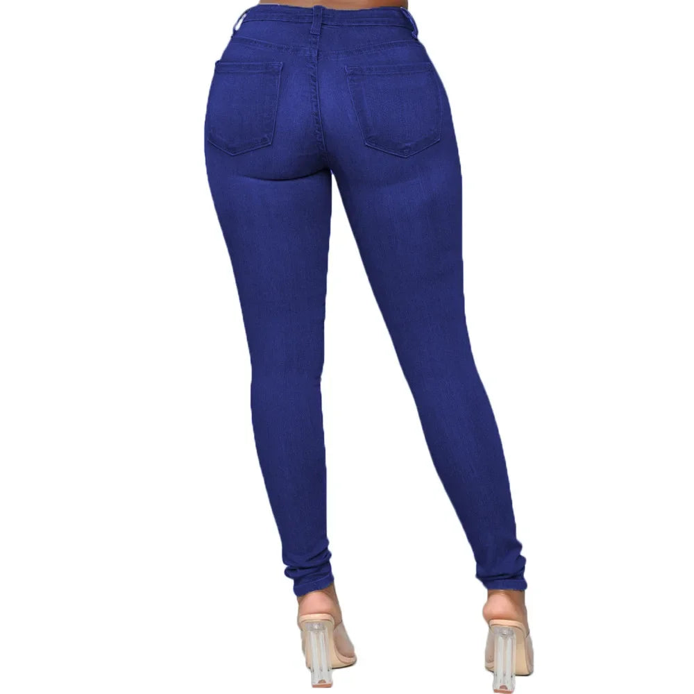 Sexy Women's Jeans Pencil Denim Trousers Butt Lifting Style