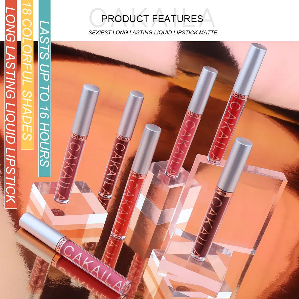 Velvet Matte Lip Gloss 18 Colors Lasting Waterproof Nude Liquid Lipstick Moisturizing Non-stick Cup Lip Glaze Makeup Cosmetics - Seprincess