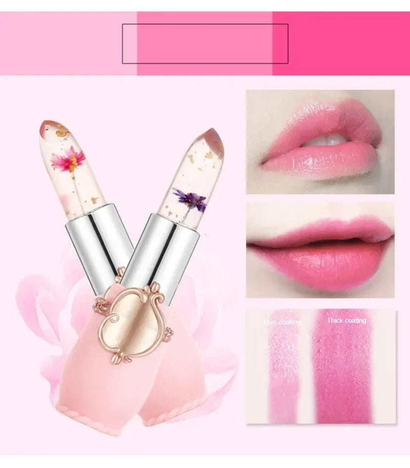 Waterproof 6-color Transparent Moisturizing Jelly Color Changing Lipstick Temperature Changing Flower Lipstick Lip Balm - Seprincess