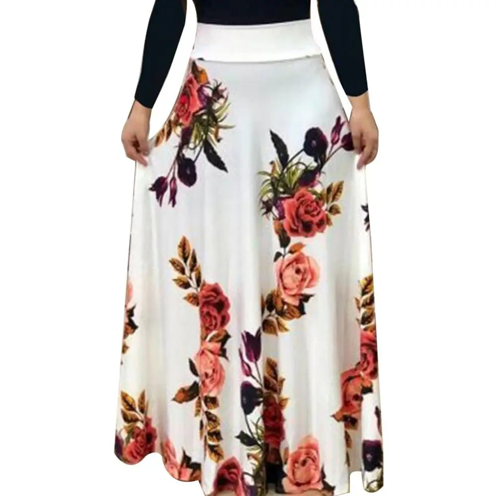 Women's Autumn Long Sleeve Round Neck Casual Flower Vintage Long Dress Elegant Women's Slim Fit Print Dresses S-5XL - Seprincess