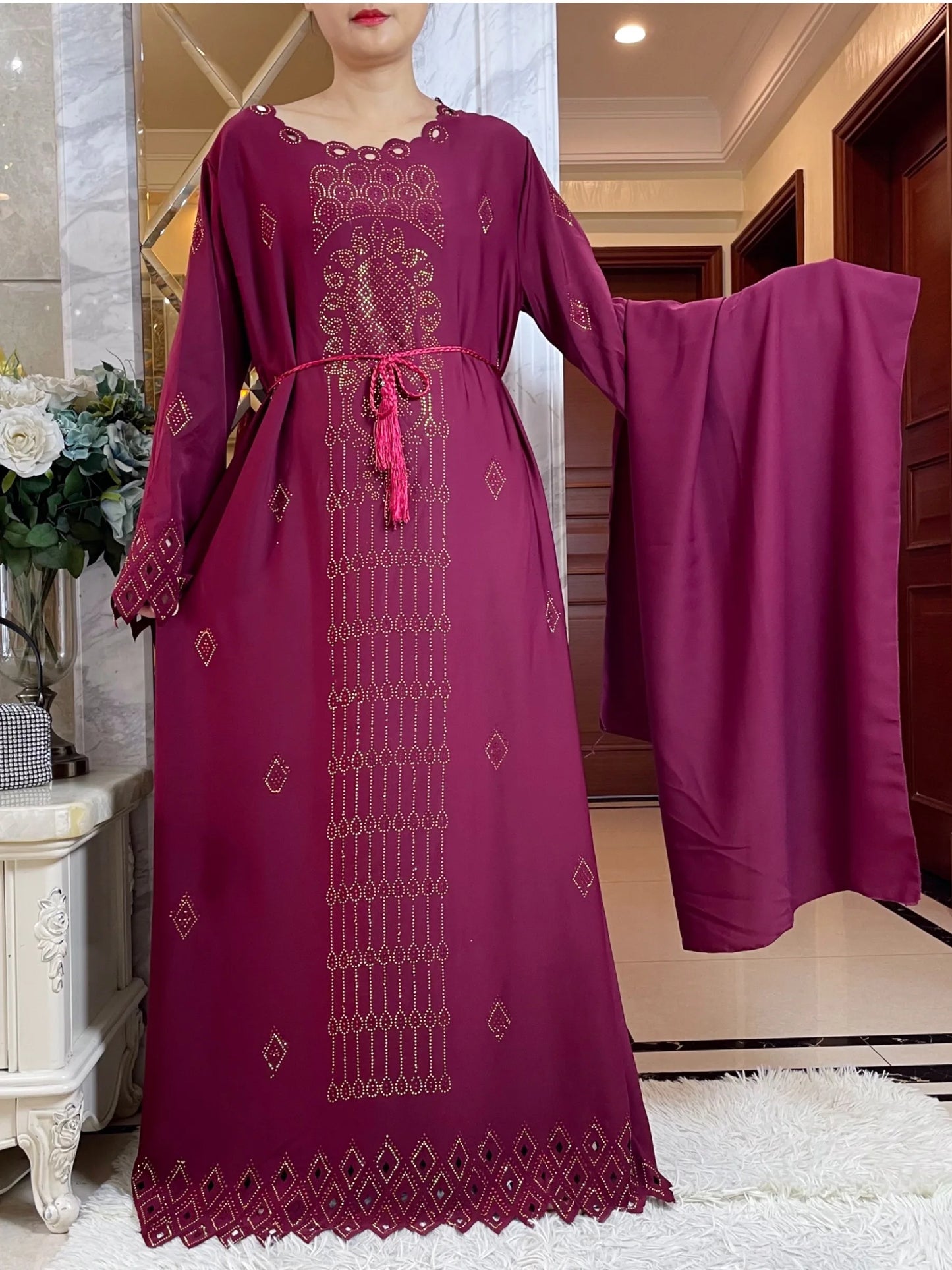 2024 Autumn Women Elegant Dresses Dubai Party Outfits Long Sleeve  Dashiki Muslim Women High-grade Comfort Fabric African Abaya - Seprincess