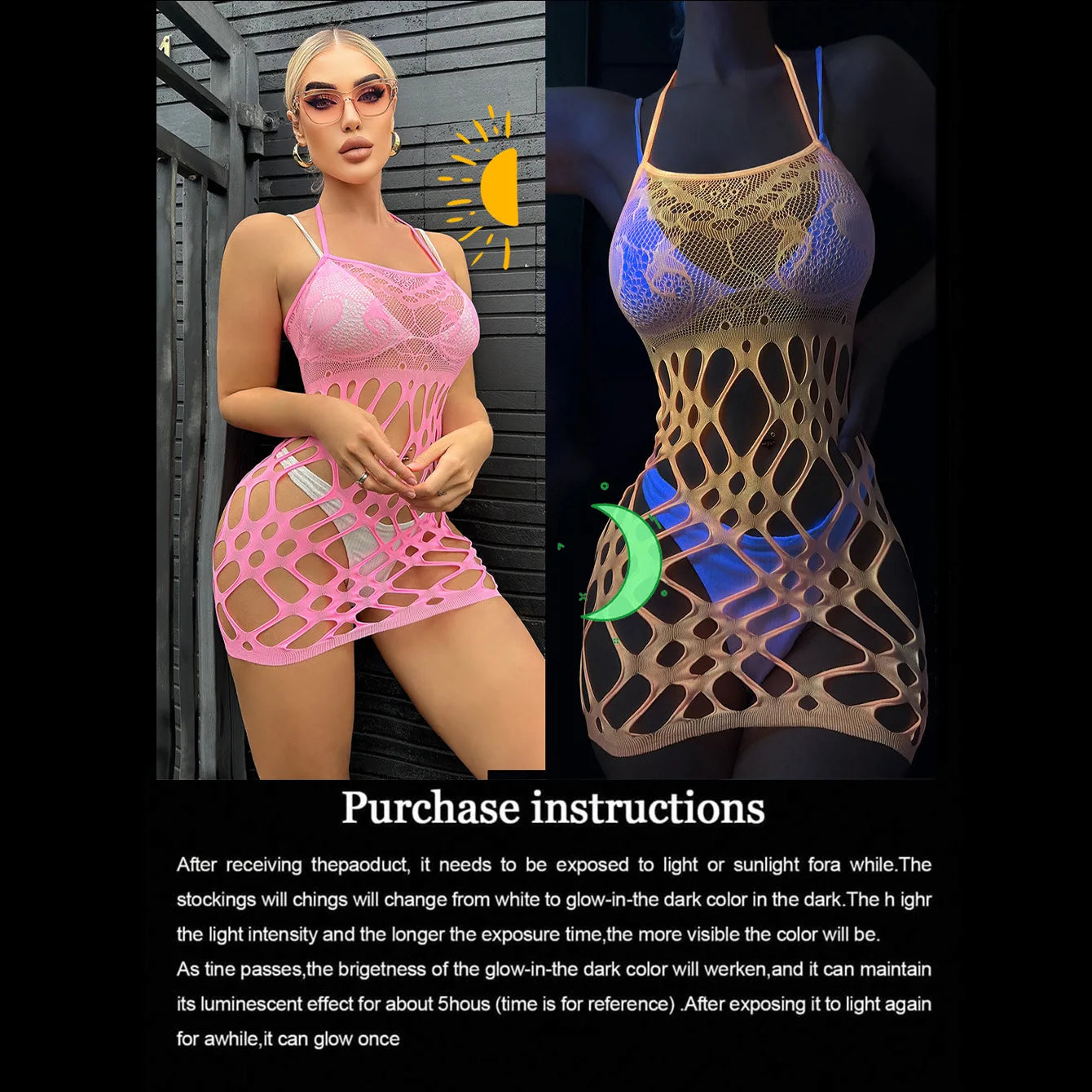 Dress Hollow out hip hugging dress with suspender straps high cut body suit Sexy outfit sexy shoopy women fancy underwear 18 - Seprincess