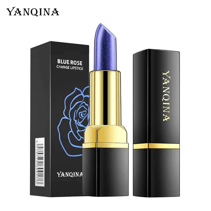 Temperature Color Change Lipstick Blue Shimmer Lipstick Blue Changed Into Pink Lip Stain Gloss Moisturizing Lip Balm Tint Makeup - Seprincess