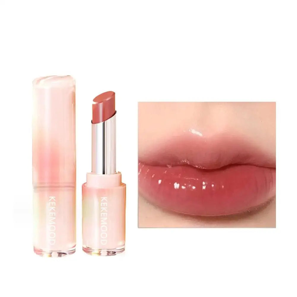 Jelly Lipstick For Kekemood Moisturizing Mirror Water Light Solid Lip Gloss Glass Tea Red Brown Lip Glaze Tint Makeup Cosme Q6S3 - Seprincess