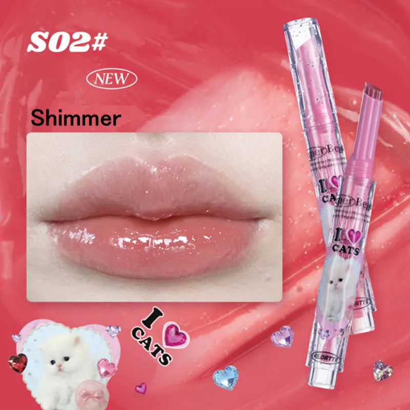 【New Arrival】FLORTTE Shimmer Lipstick Solid Lip Balm Moisturizing Water Gloss Lip Glaze - Seprincess