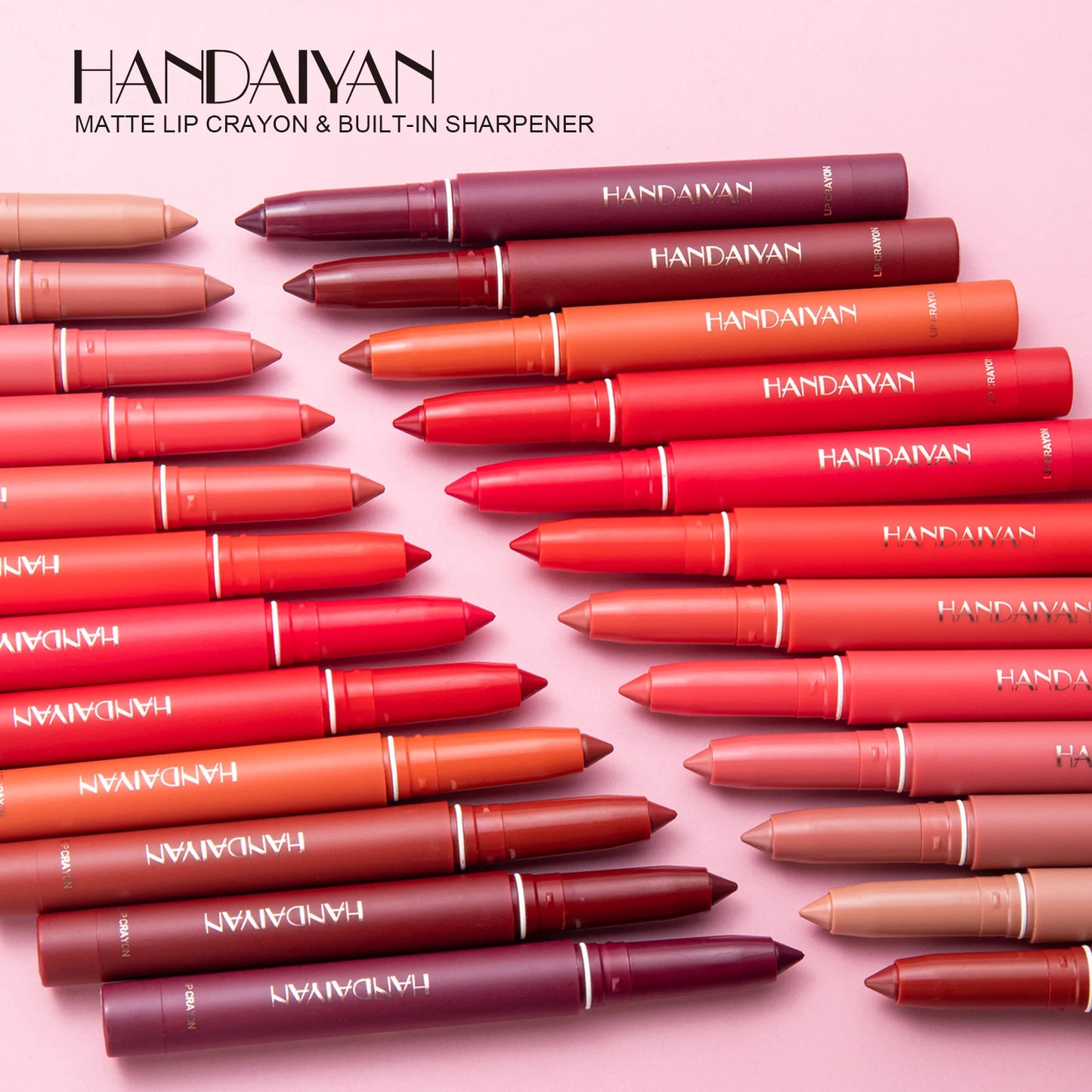 HANDAIYAN New Arrive Matte Lipstick Pencil Makeup Silky Velvet Lip Stick Pen Waterproof Nude Pink Red Lip Blam Make Up Cosmetics - Seprincess