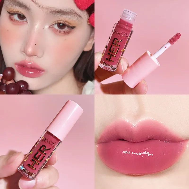 Moisturizing Glitter Lip Gloss Long Lasting Sexy Plumper Pearl Jelly Liquid Lipstick Shiny Mirror Lips Tint Lips Makeup Cosmetic - Seprincess