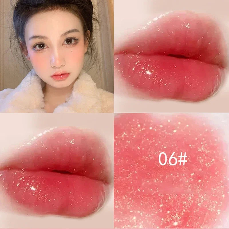 14 Colors Glitter Lip Gloss Moisturizing Non Sticky Cup Jelly Liquid Lipstick Lasting Sexy Cherry Red Pink Lip Tint Lips Makeup - Seprincess