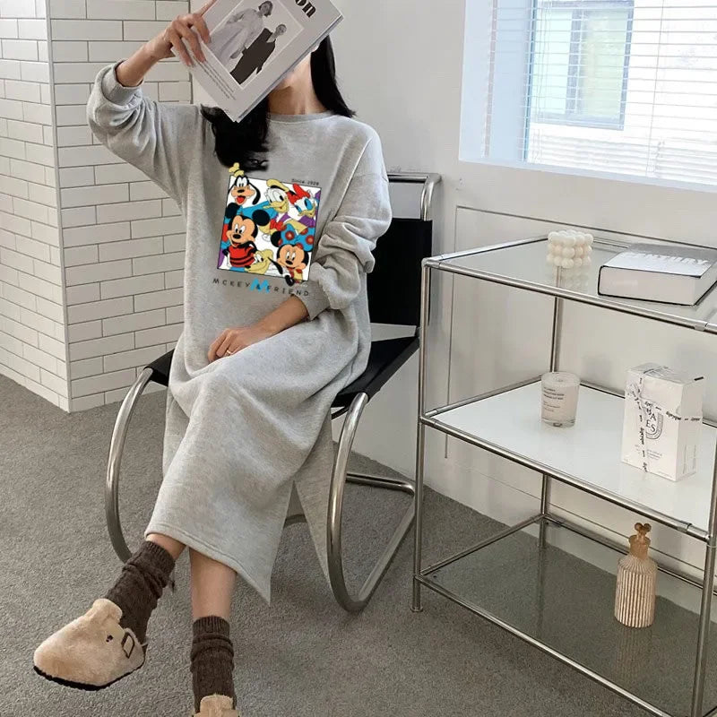 2023 Autumn/winter New Style Petite Sweatshirt Dress Women's Clothing Tweed Style Inner Autumn Winter Long Dress - Seprincess