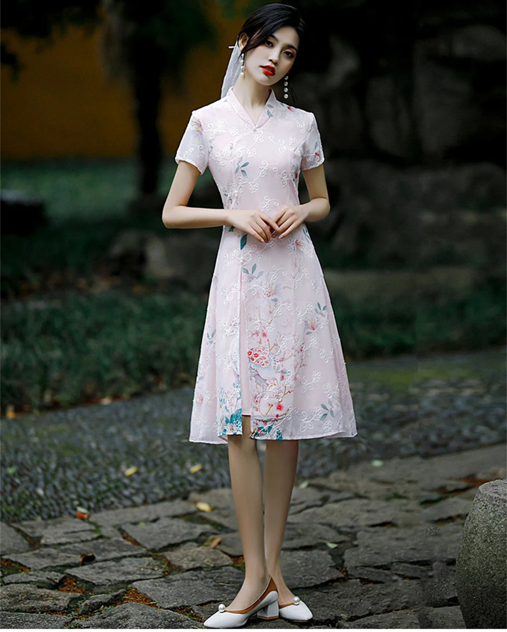 Summer Short-sleeved Improved Qipao Dress for Women Young Girl Daily Mid-length Slim Aodai Cheongsam Chinese Traditional Vestido - Seprincess