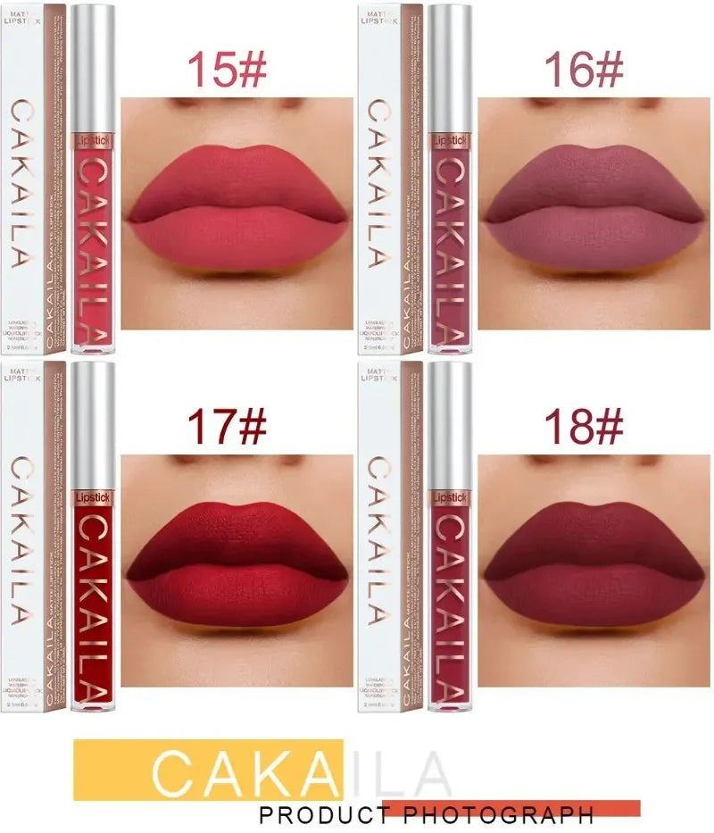 Matte Pink Velvet Lipstick 18 Colors Lip Gloss Long Lasting Non-marking Red Sexy Waterproof Liquid Lipsticks Lip Makeup Cosmetic - Seprincess