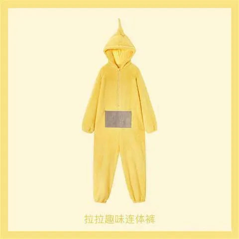 Adult Kids Teletubbies Costumes Soft Long Sleeves Piece Pajamas Costume With Children Home Clothes Cosplay Unisex Party Jumpsuit - Seprincess