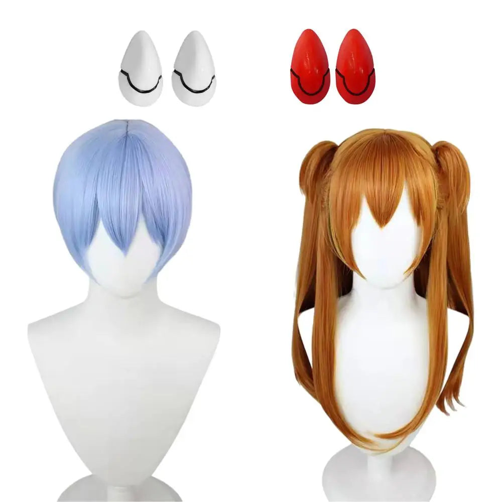 Asuka Langley Soryu Cosplay Costume Wig Hair Clips Rei Ayanami Cosplay Girl Women Halloween Loli Clothing Accessory - Seprincess